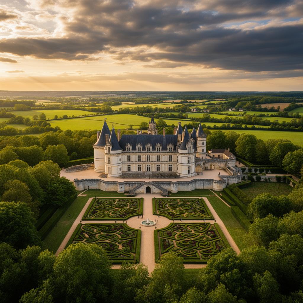 Château de Hautefort et ses jardins à la française en Dordogne Périgord