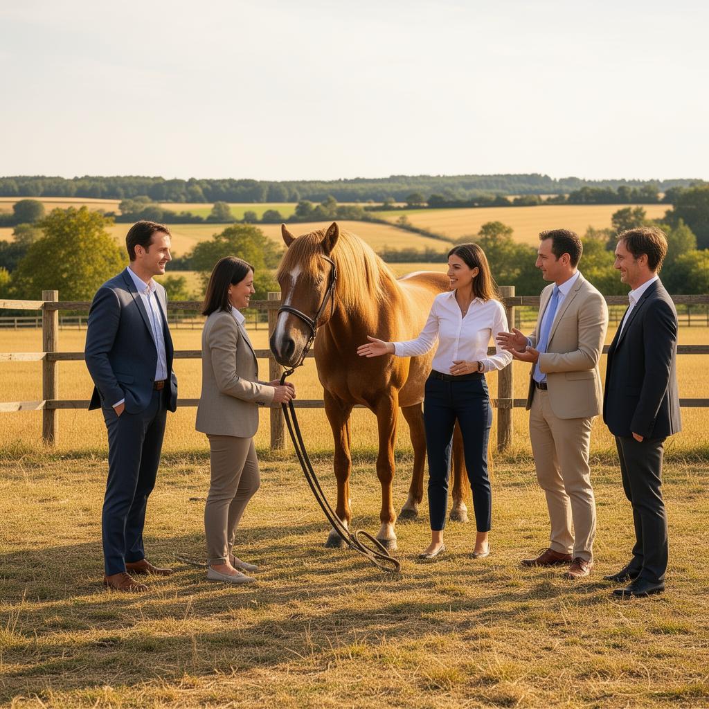 Séance d'équicoaching en Dordogne avec Laurence Rosse — connexion humain-cheval en forêt
